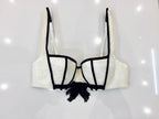 Chantal Thomass Couture Leavers Lace & Velvet Pad Corset Bra & Thong