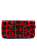 Louis Vuitton Red Monogram Kusama Pumpkin Dots Zippy Wallet
