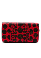 Louis Vuitton Red Monogram Kusama Pumpkin Dots Zippy Wallet