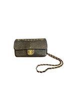 black lambskin leather chevron quilted small flap bag