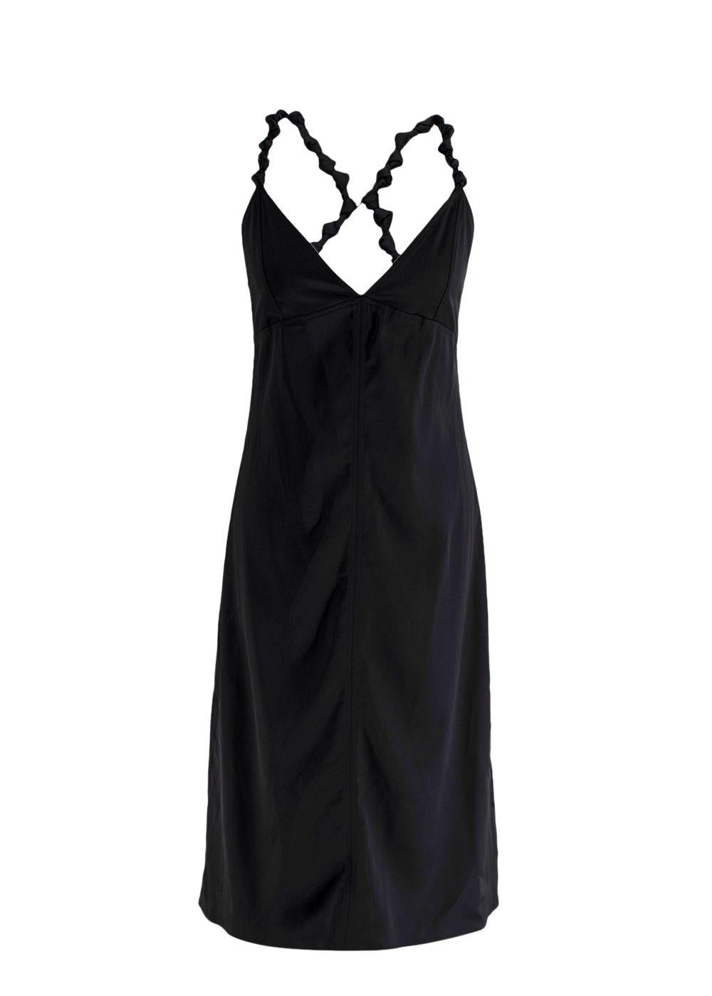 Bottega Veneta Knotted Strap Satin Dress