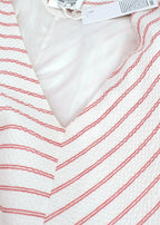 Rosie Assoulin White and Red Striped Dress
