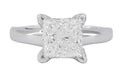 Verde 2ct IGI Certified Lab-grown Solitaire Princess Cut Diamond Ring