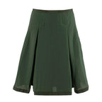 Sacai Luck Green Flared Pleated Skirt