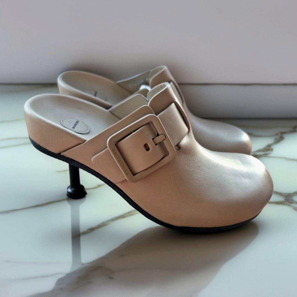Balenciaga  Leather Mallorca Mules
