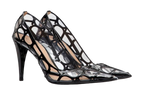 Valentino Black VLogo PVC Heels