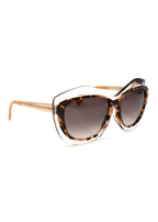Fendi Brown Tortoise Shell Cat Eye Gradient Sunglasses
