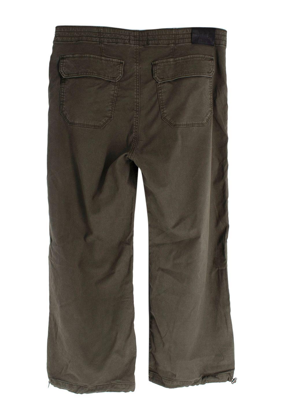 Paige Green Denim Toggle Hem Reid Trousers