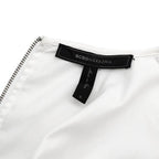 BCBG Max Azria White Lace-Front Shanine Top