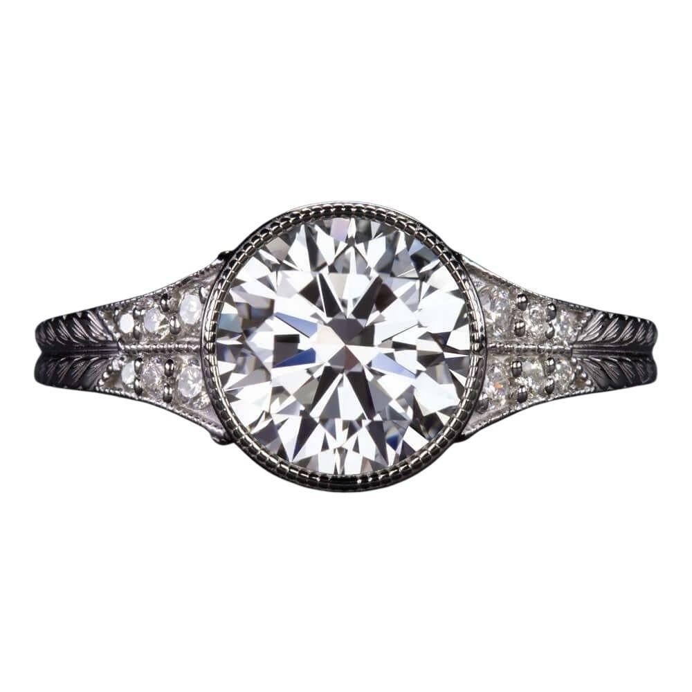 Verde 2ct Round Brilliant Cut Lab Grown Diamond Ring