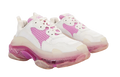 Balenciaga Pink and White Triple S Trainers