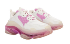 Balenciaga Pink and White Triple S Trainers