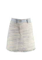 Sandro Blue Bertille Tweed Mini Skirt