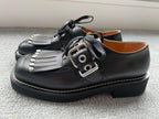 Marni Black Leather Buckle Detail Loafers