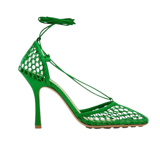 Parrot Green Mesh Sandals