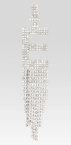 Retrofête Silver "E" Alphabet Earring