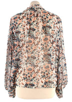 Ulla Johnson Floral Sheer Silk Blouse