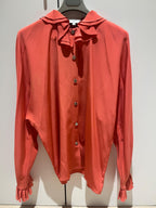 Chanel Orange Silk Blouse 2020