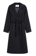 Black Wool Belted Coat