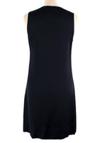 Celine Black Silk Contrast-lapel Mini Dress