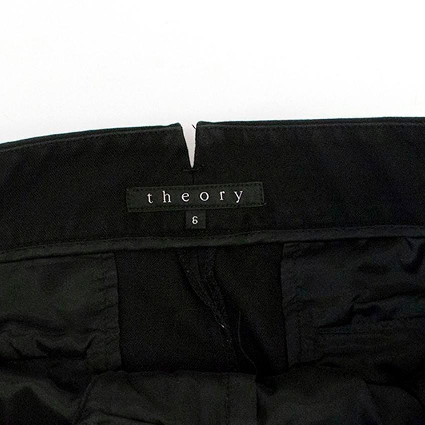 Theory washed black mini shorts