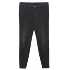Stella McCartney Grey/Black Jeans With Star Embellishment