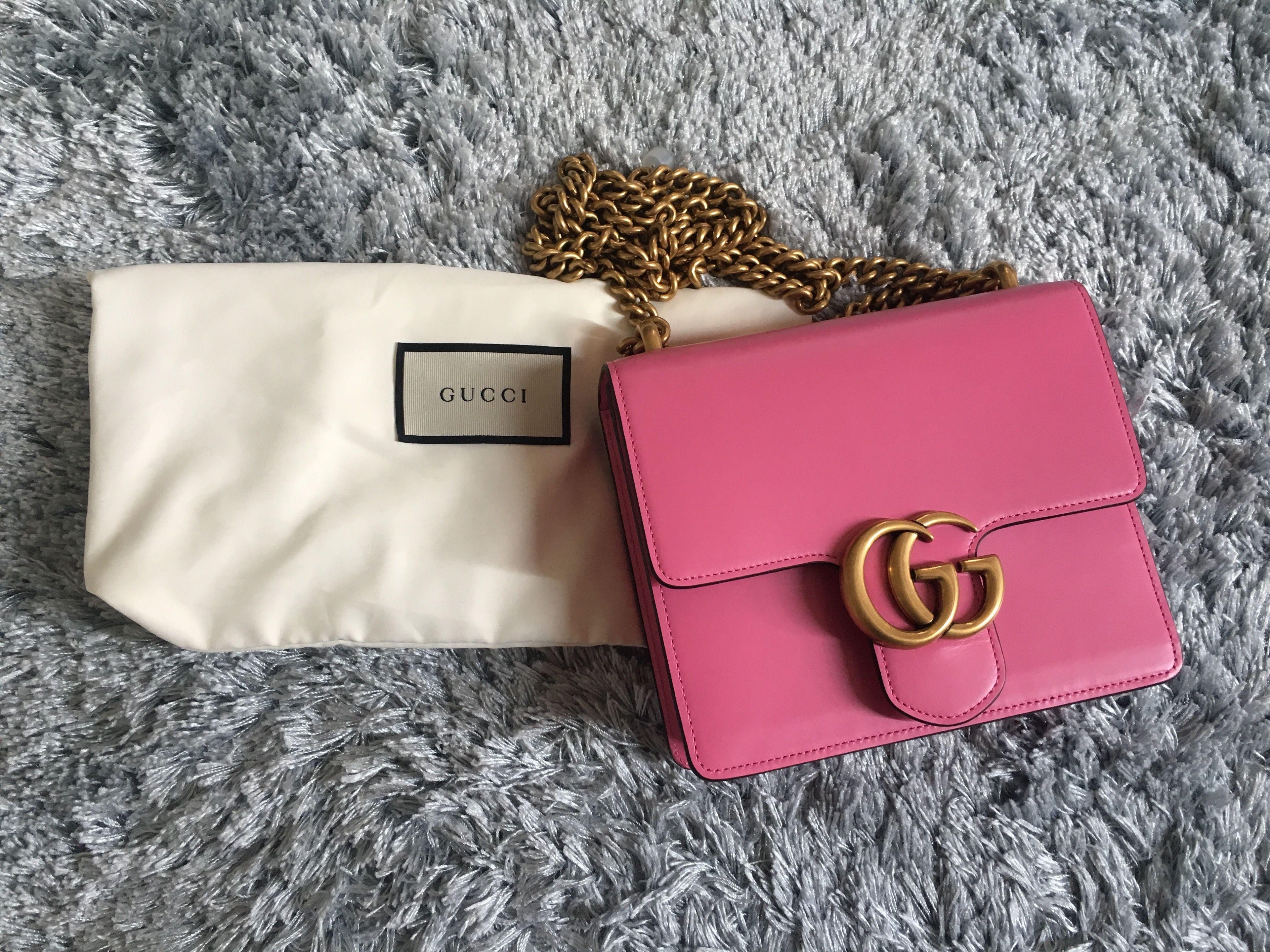 GUCCI SMALL MARMONT LEATHER BAG