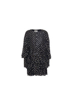 Black & gold fil coupe tiered dress