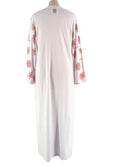 Rosie Assoulin White Floral Detail Long Sleeve T-Shirt Dress