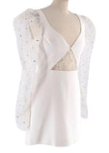 Ivory Mesh Panelled Mini Dress