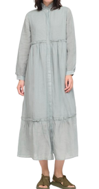 Sea New York Ruffled Sage Green Midi Dress