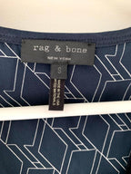 Rag & Bone Navy Printed Sleeveless Top