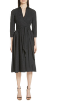 Michael Kors Black Polka Dot Wrap Front Dance Dress