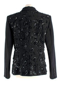 Michael Kors Sequin Floral Black Dinner Jacket