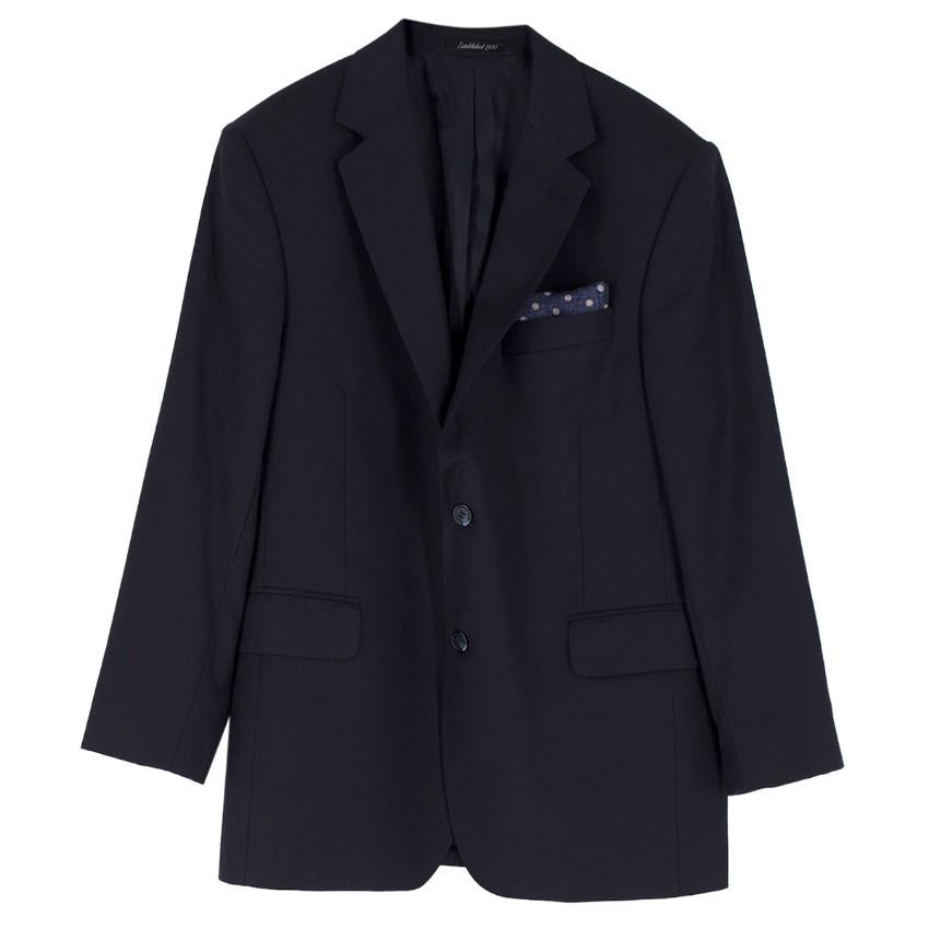 Di Maestro Wool Navy Polka dot Pocket Square