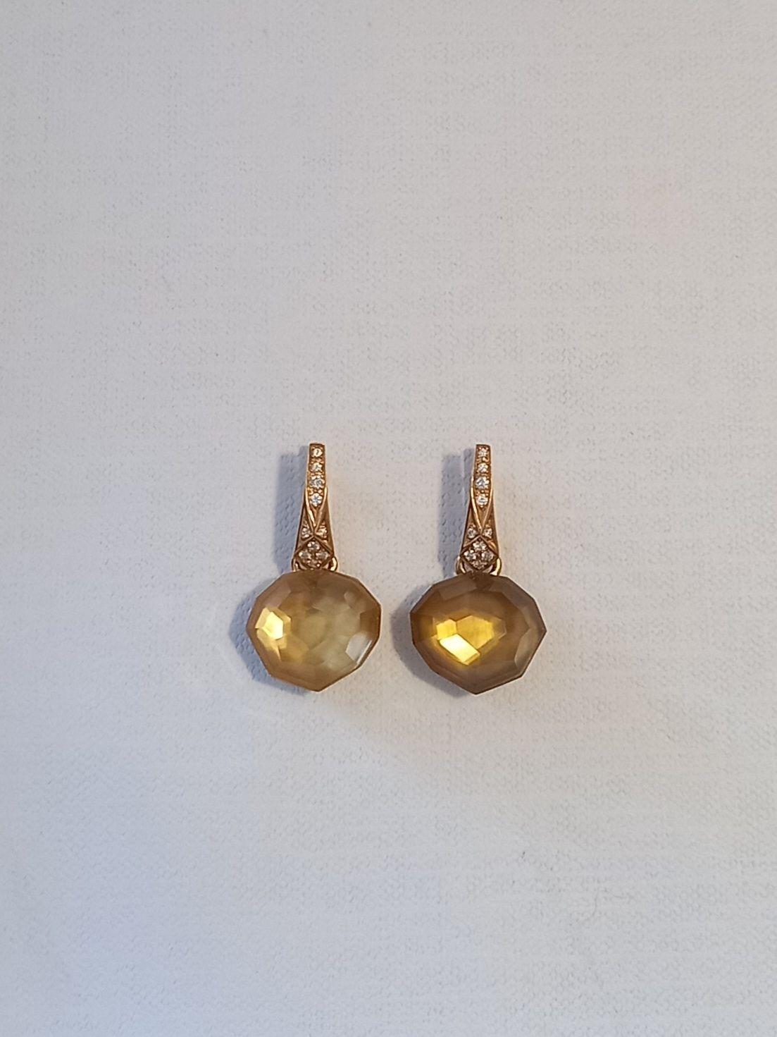 Stephen Webster 18ct Yellow Gold Citron & Diamond Earrings