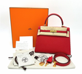 Hermès Red Kelly 25cms With Gold Hardware