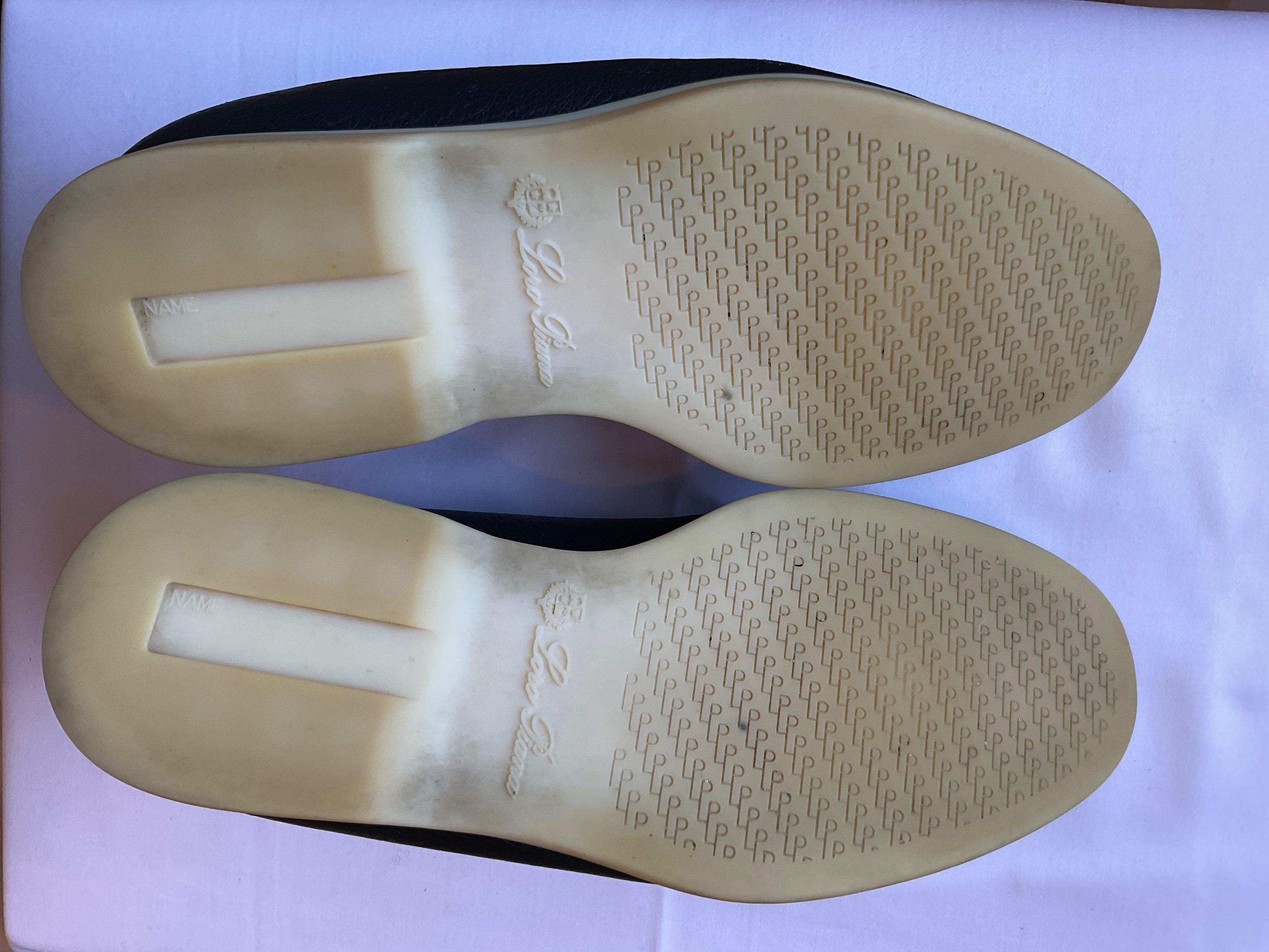 Navy Leather Open Walk Loafers