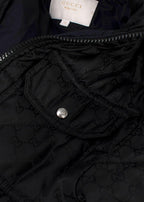 Gucci Kids 12Y Black Monogram Logo Puffer Jacket