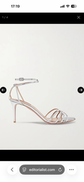 Aquazurra Silver Very First Kiss Sandals