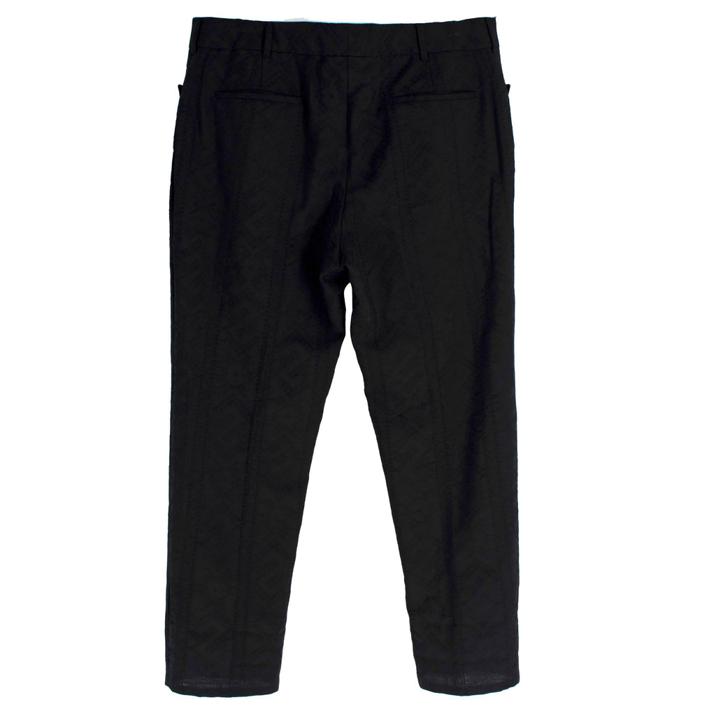 Saint Laurent Black Jacquard Tailored Trousers