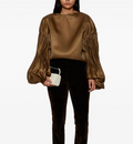 Khaite Quico Pleat-Detail Silk Blouse