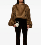 Khaite Quico Pleat-Detail Silk Blouse