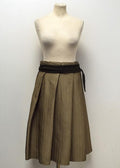 Biryukov Brown Full Skirt with Black Waist