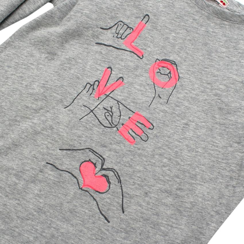 Bonpoint Grey Cotton Love Sweater