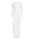 16arlington Nubria Draped Velvet Maxi Dress