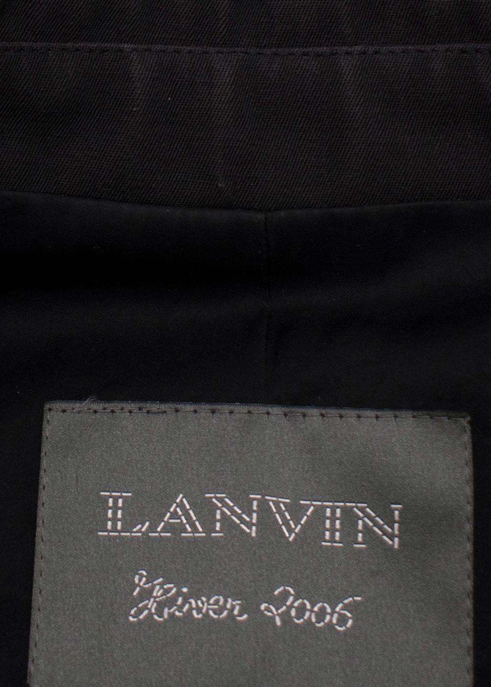 Lanvin Black Single Breasted Wool Blend Jacket