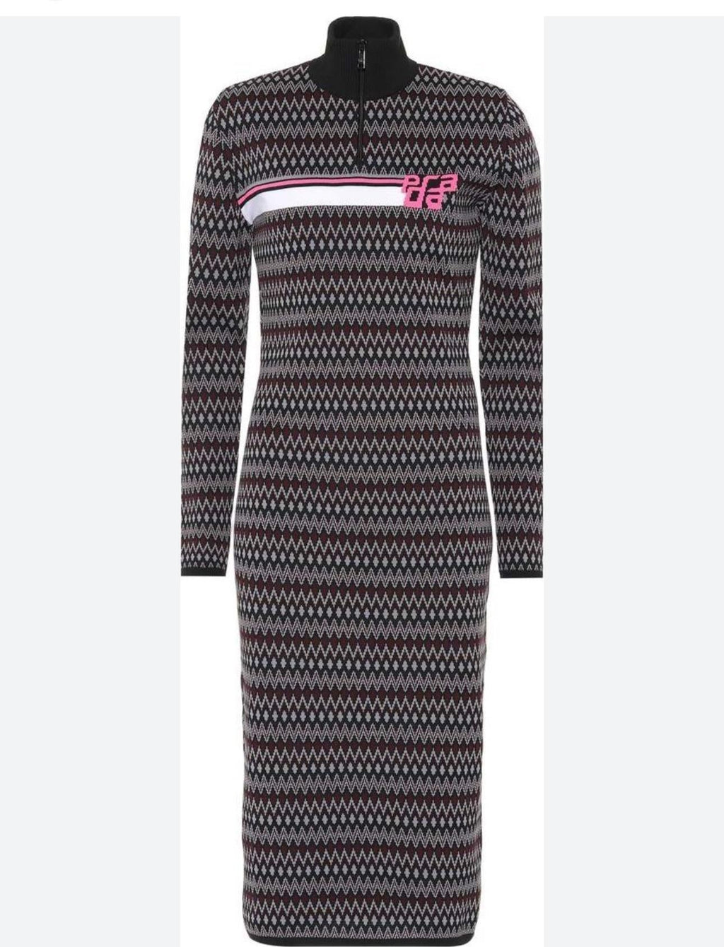 Chevron Jacquard Knit Dress