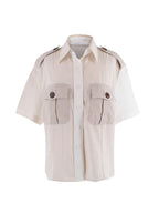 College Safari Paneled Cotton-twill And Seersucker Shirt