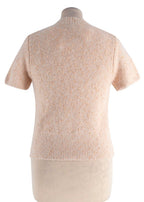 Sandro Peach Short Sleeve Alpaca Blend Jumper